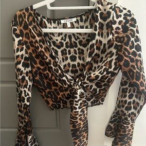 Cheetah Tie Crop-Top